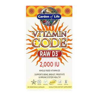 Garden of Life Vitamín D3 - RAW Vitamin Code - 2000IU - 120 kapslí