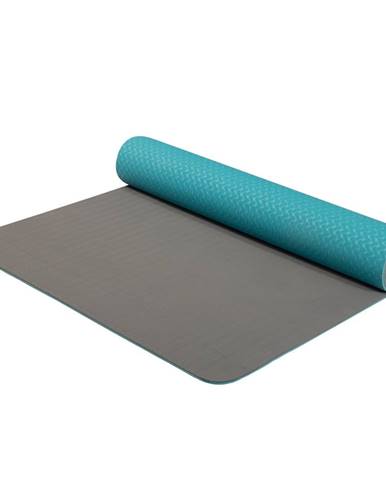 Dvojvrstvová podložka Yate Yoga Mat TPE tyrkysovo-šedá