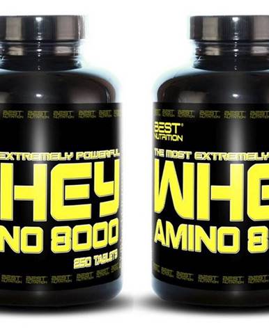 1+1 Zadarmo: Amino Whey 8000 od Best Nutrition 250 tbl. + 250 tbl.