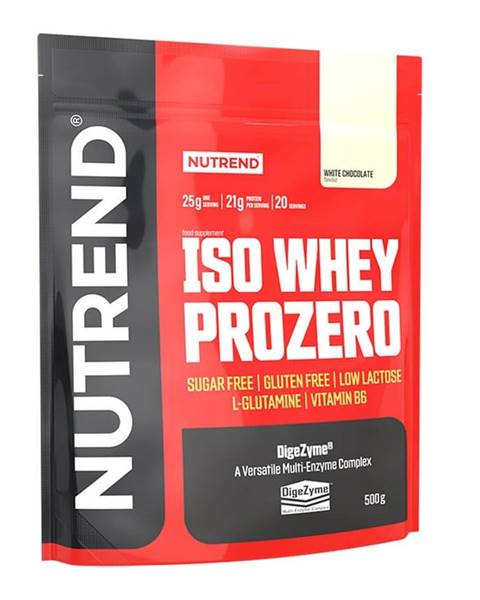 Práškový koncentrát Nutrend ISO WHEY Prozero 500 g biela čokoláda