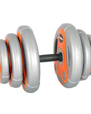 Jednoručný nakladací činkový set inSPORTline 3-18 kg šedo-oranžový