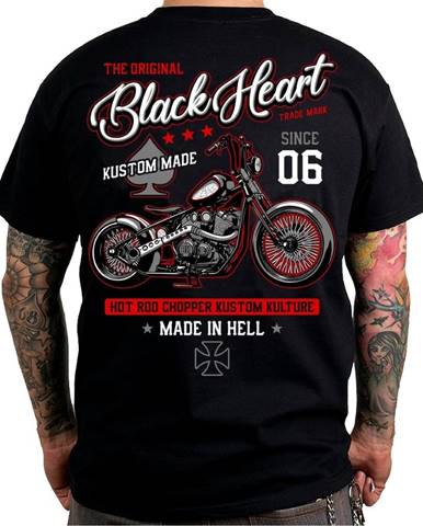Tričko BLACK HEART Red Chopper čierna - 3XL