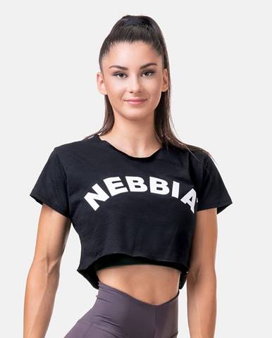 NEBBIA Dámske tričko Crop Top Fit&Sporty Black  L