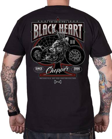 Tričko BLACK HEART Flock Chop čierna - XL