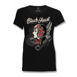 Dámske tričko  Motorcycle Girl čierna - L