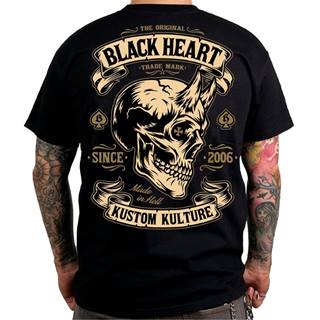 Tričko BLACK HEART Devil Skull