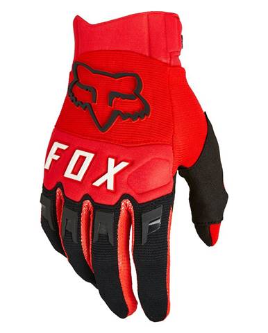 Motokrosové rukavice  Dirtpaw Fluo Red MX22 fluo červená - S