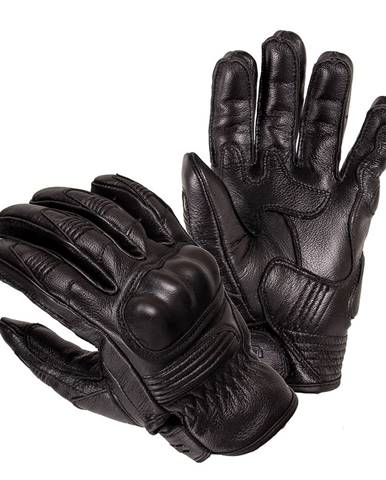 Kožené moto rukavice  Trogir čierna - S